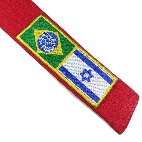 BPBRILT 11 Bandeira Brasil Israel Patch Bordada Termoadesivo - Image 2