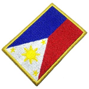 BP0218T01 Bandeira Filipinas Patch Bordado Termo Adesivo