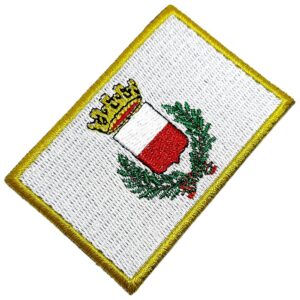 Bandeira Cidade de Lucca Itália Patch Bordada Termo Adesivo