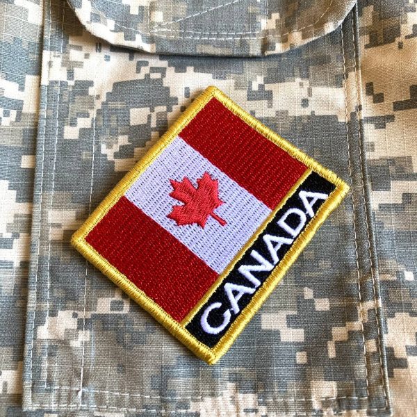 Bandeira Canadá Patch Bordada Fecho de Contato Gancho - Image 2