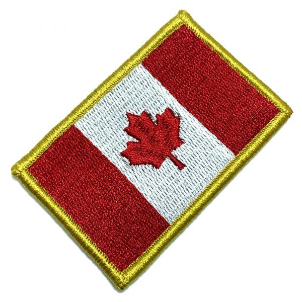 Bandeira Canadá Patch Bordada Fecho de Contato Gancho