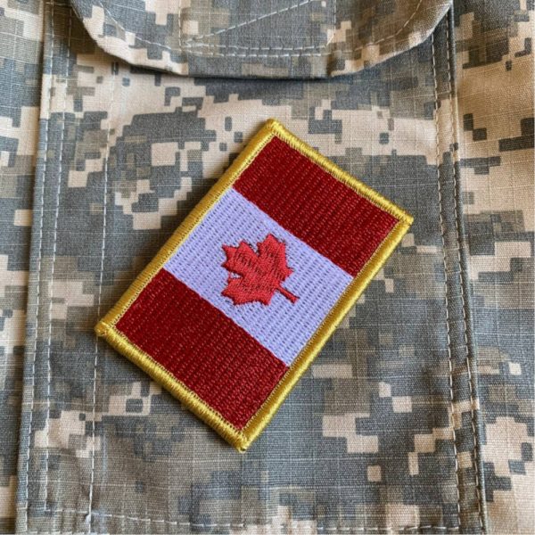 Bandeira Canadá Patch Bordada Fecho de Contato Gancho - Image 2