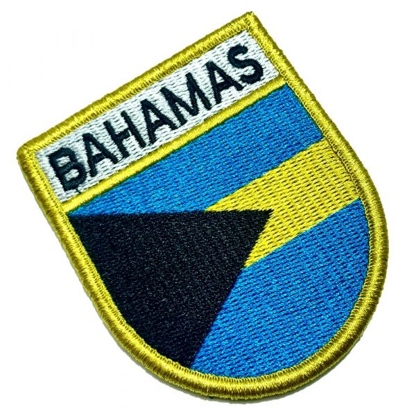 BP0208EV01 Bandeira Bahamas Patch Bordada Fecho De Contato