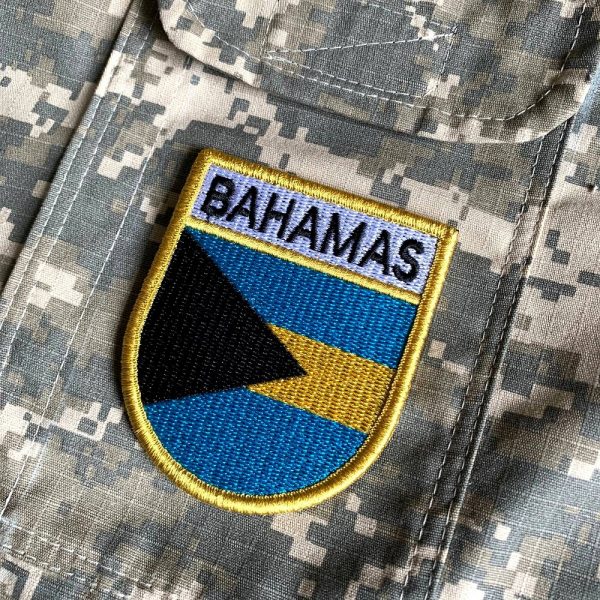 BP0208EV01 Bandeira Bahamas Patch Bordada Fecho De Contato - Image 2