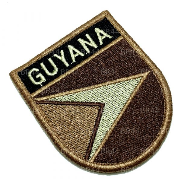 BP0224EV 04 Bandeira Guiana Patch Bordada Fecho Contato