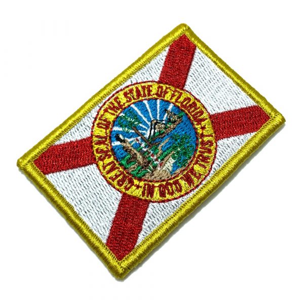 BE0007V 01 Bandeira Florida Patch Bordada Fecho Contato