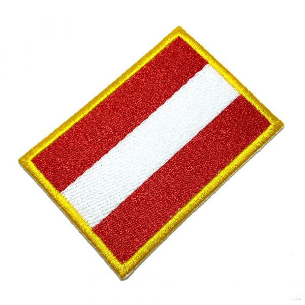 BP0003T 01 Bandeira Áustria Patch Bordada Termo Adesivo