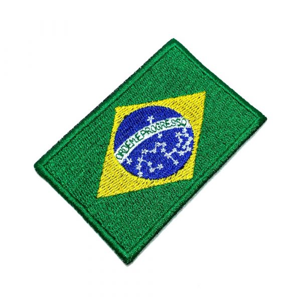 BP0403T 05 Bandeira Brasil Patch Bordada Termo Adesivo