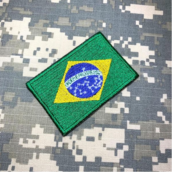 BP0403T 05 Bandeira Brasil Patch Bordada Termo Adesivo - Image 2