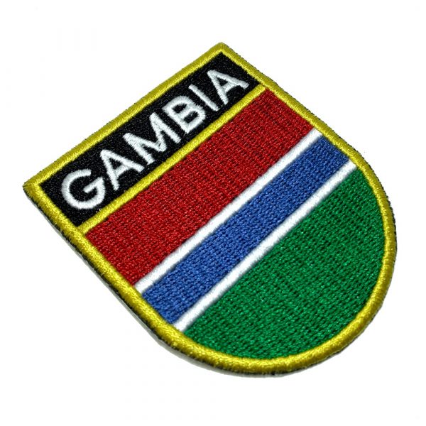 BP0196ET01 Bandeira Gâmbia Patch Bordado Termo Adesivo