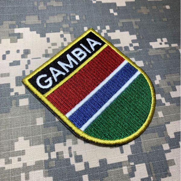 BP0196ET01 Bandeira Gâmbia Patch Bordado Termo Adesivo - Image 2