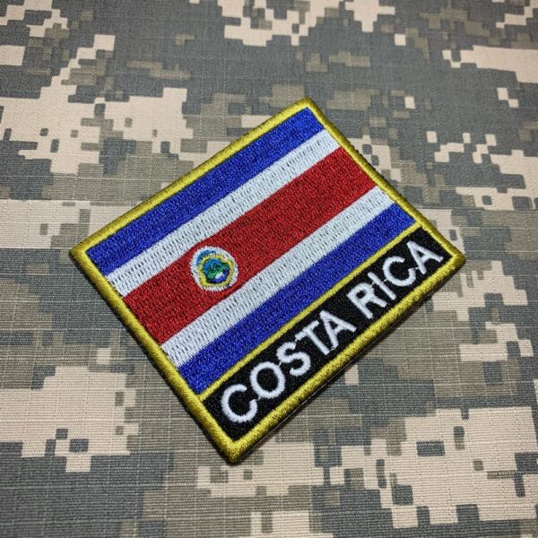 BP0201NT01 Bandeira Costa Rica Patch Bordado Termo Adesivo - Image 2