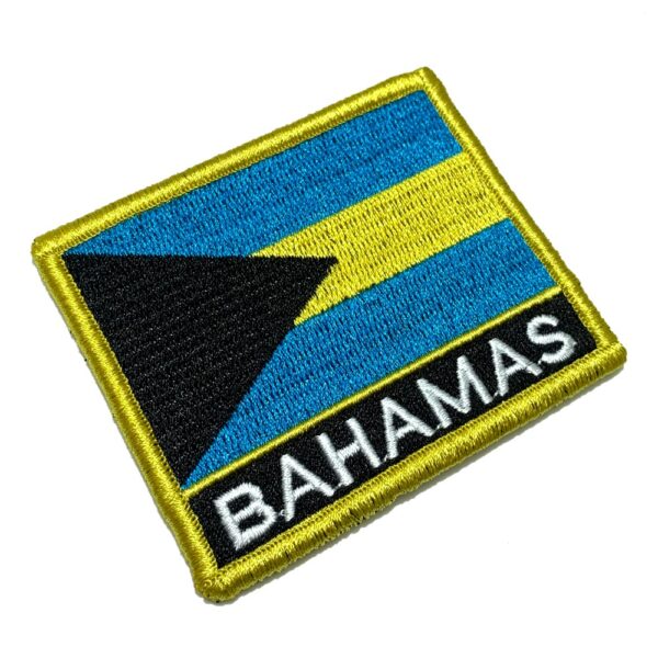 BP0208NV01 Bandeira Bahamas Patch Bordado Fecho Contato