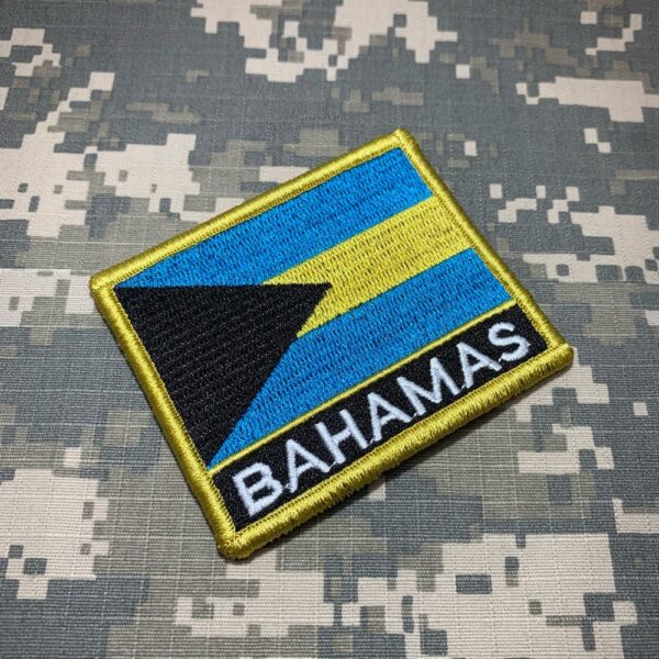 BP0208NV01 Bandeira Bahamas Patch Bordado Fecho Contato - Image 2