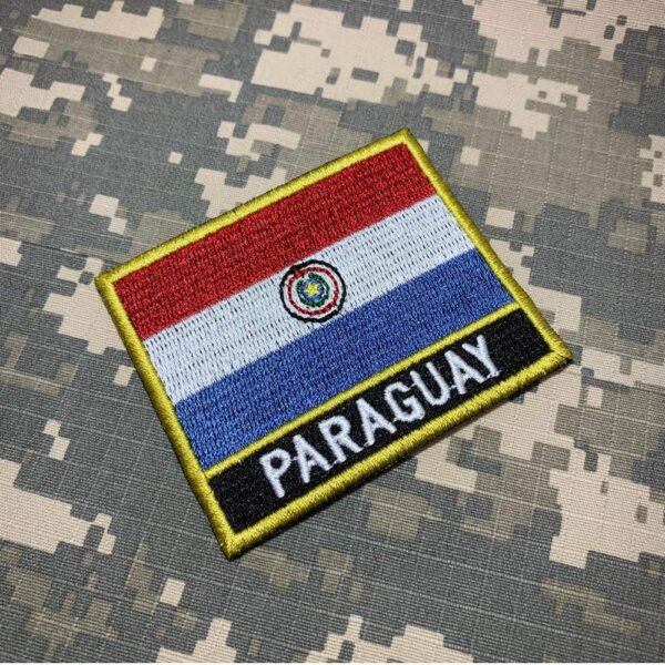 BP0047NT01 Bandeira Paraguai Patch Bordado Termo Adesivo - Image 2