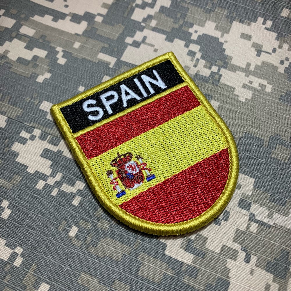 BPESEV001 Bandeira Espanha Patch Bordado Fecho Contato