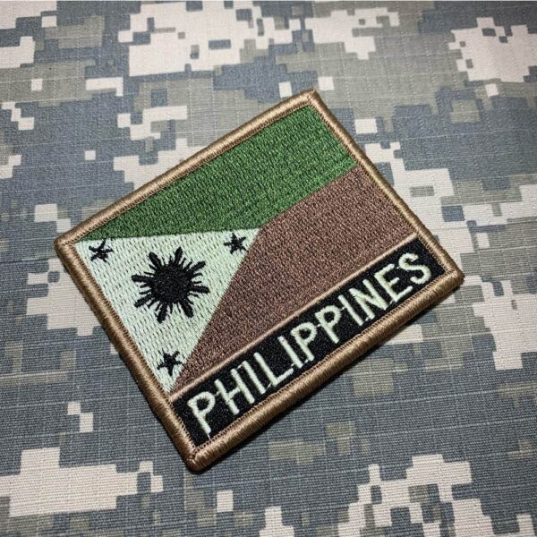 BP0218NV03 Bandeira Filipinas Patch Bordado Fecho Contato - Image 2