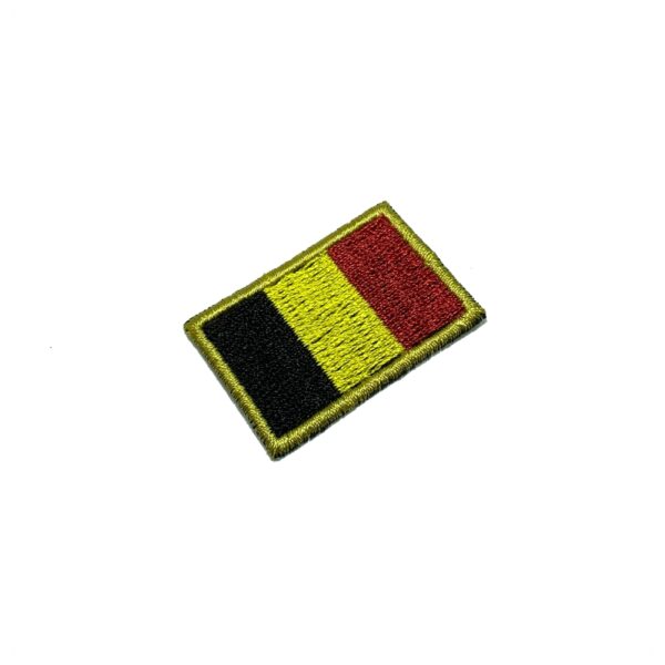 BPBET031 Bandeira Bélgica Patch Bordado Termo Adesivo