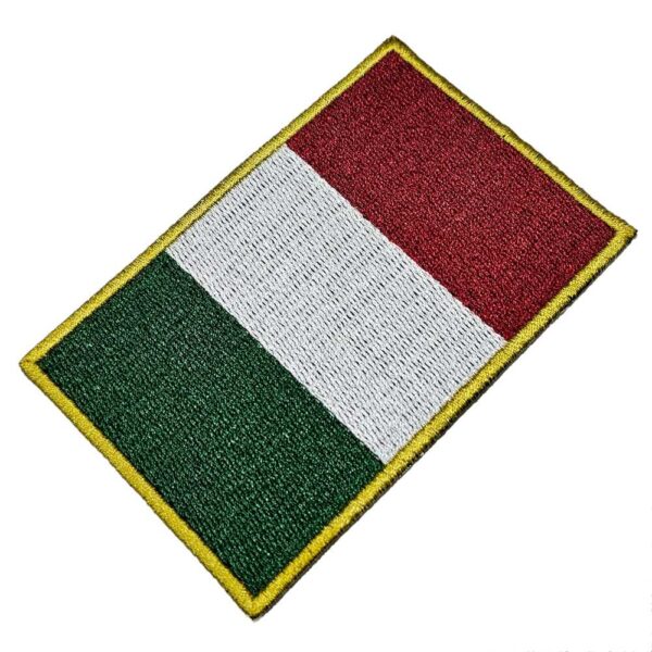 BP0030-21 Bandeira Itália Patch Bordado Termo Adesivo 10,2x6,8cm