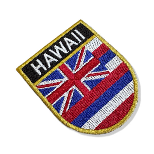 BE0423E-001 Bandeira Havaí EUA Patch Bordado 6,8x8,0cm