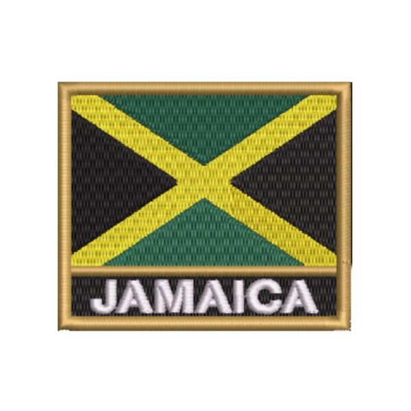 BP0036N-001 Bandeira Jamaica Patch Bordado 7,5x6,3cm - Image 4