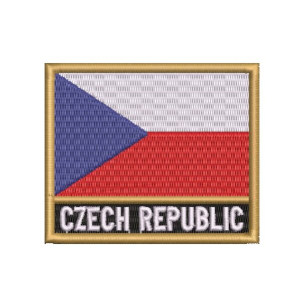 BP0085N-001 Bandeira República Tcheca Patch Bordado 7,5x6,3cm - Image 7