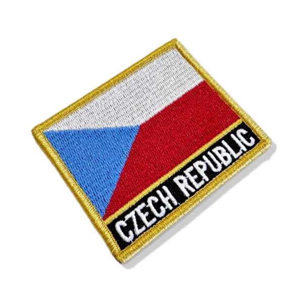 BP0085N-001 Bandeira República Tcheca Patch Bordado 7,5x6,3cm - Image 3