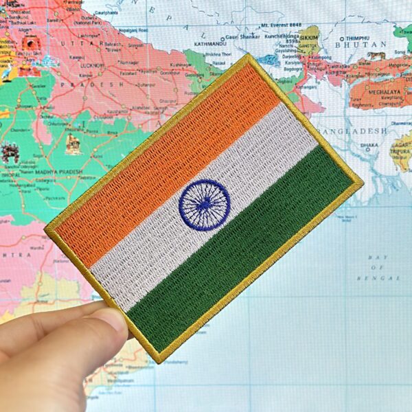 BP0191-021 Bandeira India Patch Bordado 10,2x6,8cm - Image 2