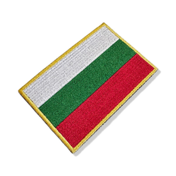 BP0204-021 Bandeira Bulgária Patch Bordado 10,2x6,8cm