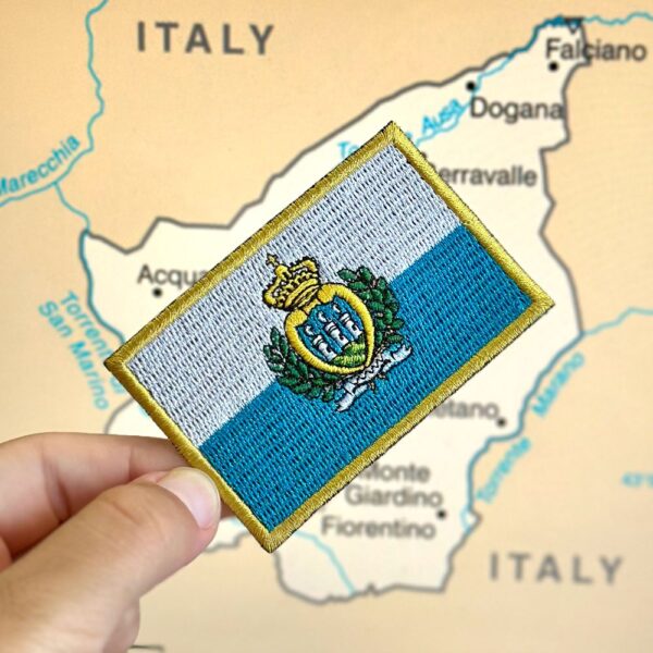 BP0091-001 Bandeira San Marino Patch Bordado 7,5x5 cm - Image 3