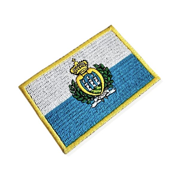 BP0091-001 Bandeira San Marino Patch Bordado 7,5x5 cm