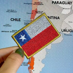 BP0045-011 Bandeira Chile Patch Bordado 5,7×3,8cm