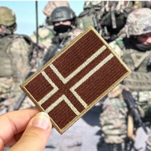 BP0054-004 Bandeira Noruega Patch Bordado 7,5x5cm