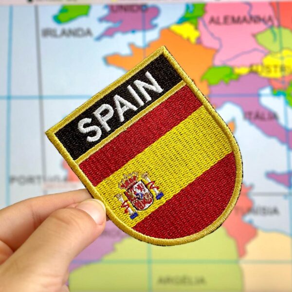 BP0084E-001 Bandeira Espanha Patch Bordado 6,8x8,0cm SA23 - Image 2