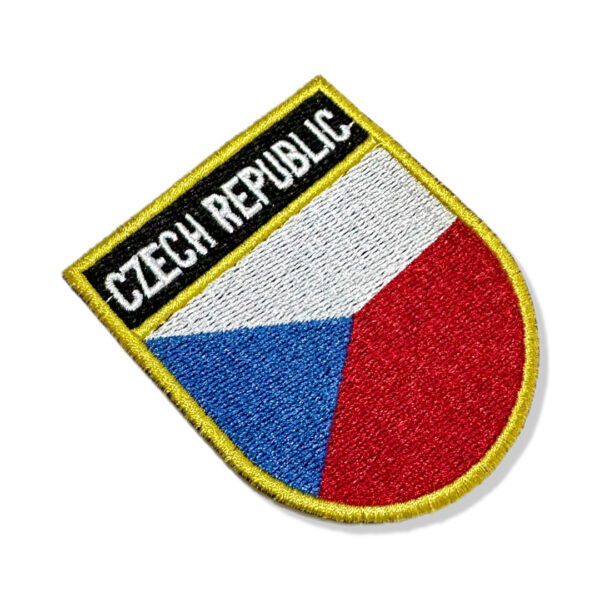 BP0085E-001 Bandeira Republica Tcheca Patch Bordado 6,8x8,0cm