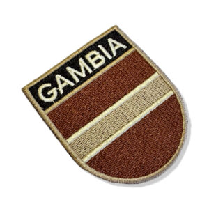 BP0196E-004 Bandeira Gambia Patch Bordado 6,8×8,0cm