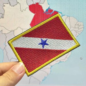 BE0001-001 Bandeira Pará Patch Bordado 7,5x5cm