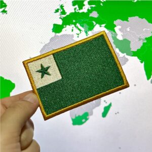 BD0179-001 Bandeira Esperanto Patch Bordado 8×5,5cm