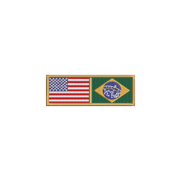 BP0055-0403-041 USA Brasil Patch Bordado 5,5x2,5cm - Image 7