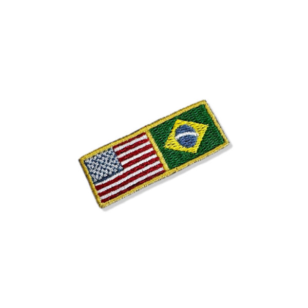 BP0055-0403-041 USA Brasil Patch Bordado 5,5x2,5cm