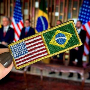 BP0055-0403-041 USA Brasil Patch Bordado 5,5×2,5cm