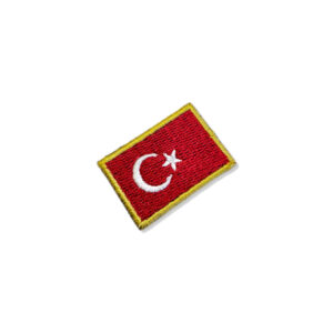 BP0428-031 Bandeira Turquia Patch Bordado 3,8×2,5cm