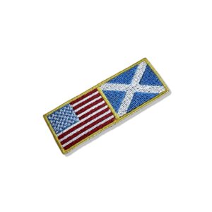 BP0055-0004-031 Bandeira USA Escócia Bordado 7,4×2,5cm