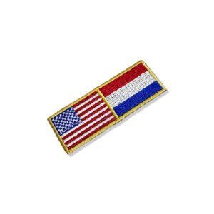 BP0055-0033-031 Bandeira USA Países Baixos Bordado 7,4×2,5cm