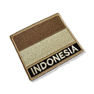 BP0419N-004 Bandeira Indonésia Patch Bordado 7,5×6,3cm