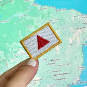 BE0048-031 Bandeira Minas Gerais Patch Bordado 3,8×2,5cm