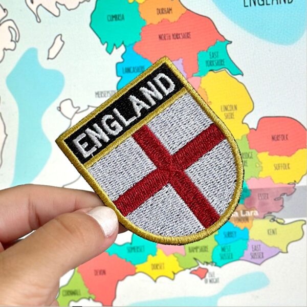 BP0176E-011 Bandeira Inglaterra Patch Bordado 5,7x6,8cm - Image 2