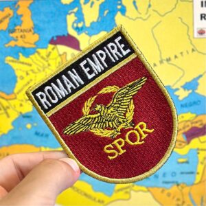 BP0234E-001 Bandeira Império Romano Patch Bordado 6,8×8,0