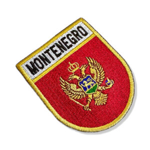 BP0243E-001 Bandeira Montenegro Patch Bordado 6,8×8,0