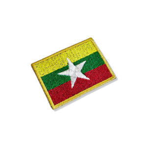 BP0412-011 Bandeira Mianmar Patch Bordado 5,7×3,8cm